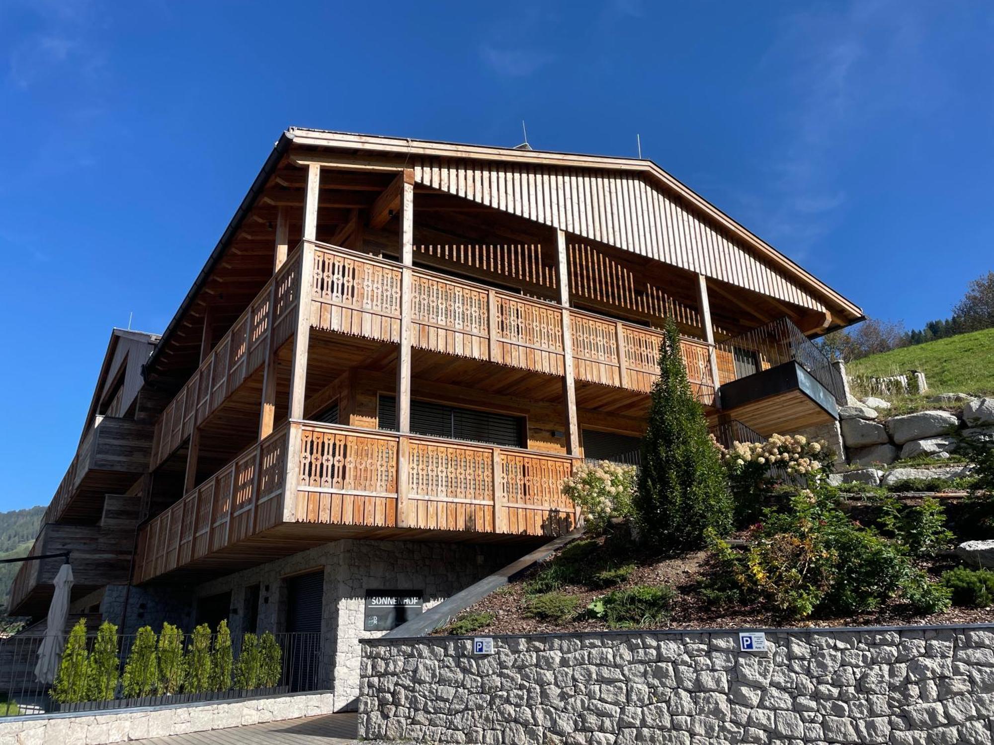 Exclusives Apartment Im Sonnenhof Moos Sexten Bagian luar foto